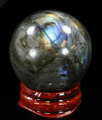 Flashy Labradorite Sphere - Great Color Play #37666